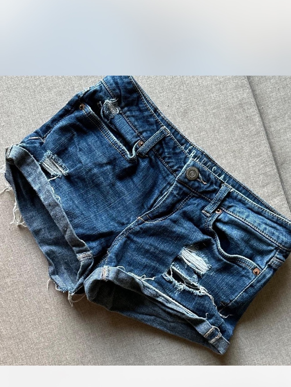 Aeropostale Distressed Blue Denim Cutoff Shorts